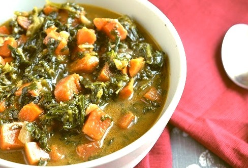 African Peanut Stew With Sweet Potatoes And Spinach