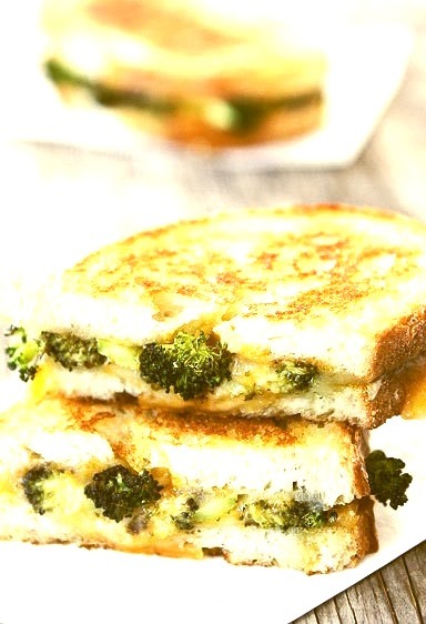 Roasted Broccoli Grilled Cheese