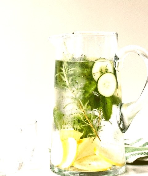 Lemon Herb Cucumber Water